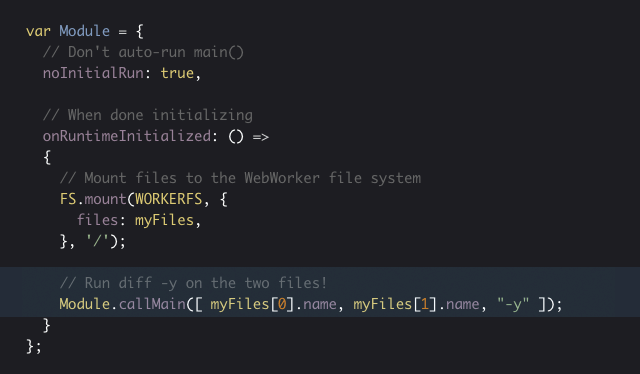 Porting the diff command-line utility to the web